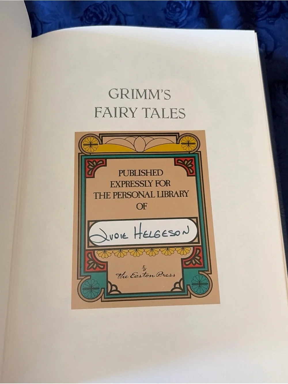Easton Press GRIMM'S FAIRY TALES ~ 100 Greatest Books Ever Written 1980 Brothers